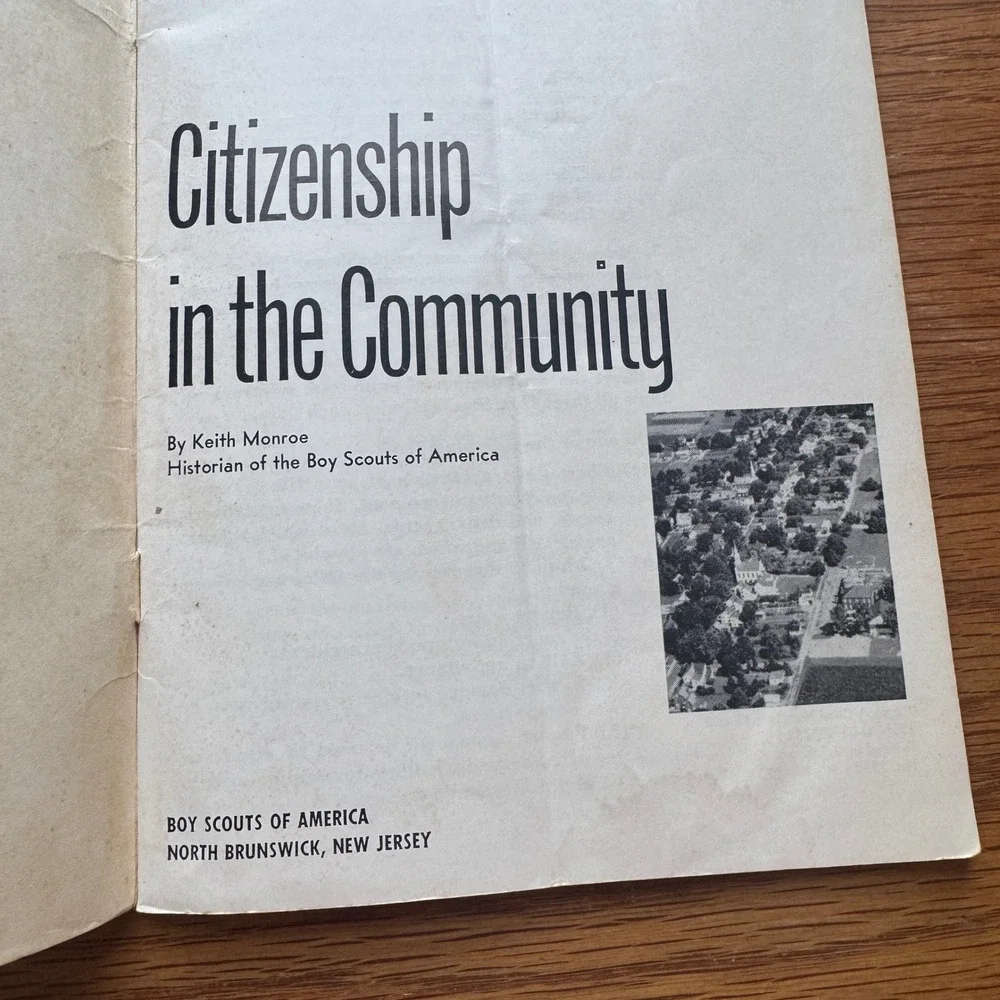 Vintage 1973 Boy Scouts of America Citizenship in the Community Merit Badge Book